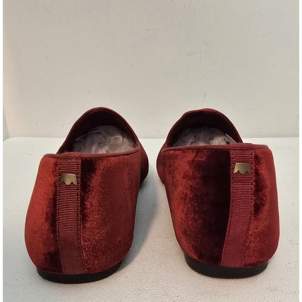 Birdies Womens Heron Flat Red Velvet Slip on Romantic Smoking Loafers US 10 - Picture 8 of 10
